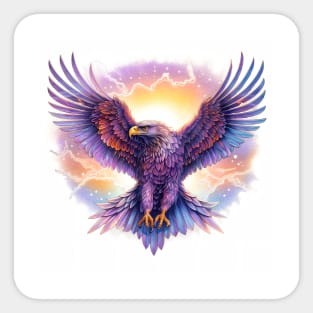 Stunning eagle in flight. Mystical and beautiful Sticker